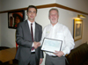 Old and new recognised at Branch event Stephen Kidd and John Warner