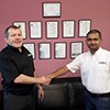 Aerotech Managing Director Jim Needham welcomes Somnath to the team